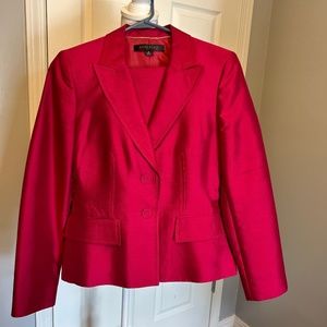 Anne Klein silk and wool blazer and skirt